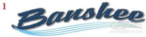Banshee boat lettering