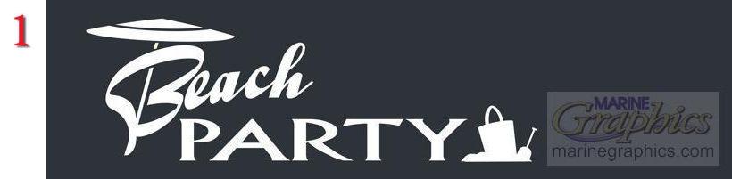 Beach Party Boat Lettering