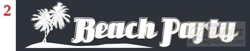 Beach Party Boat Lettering