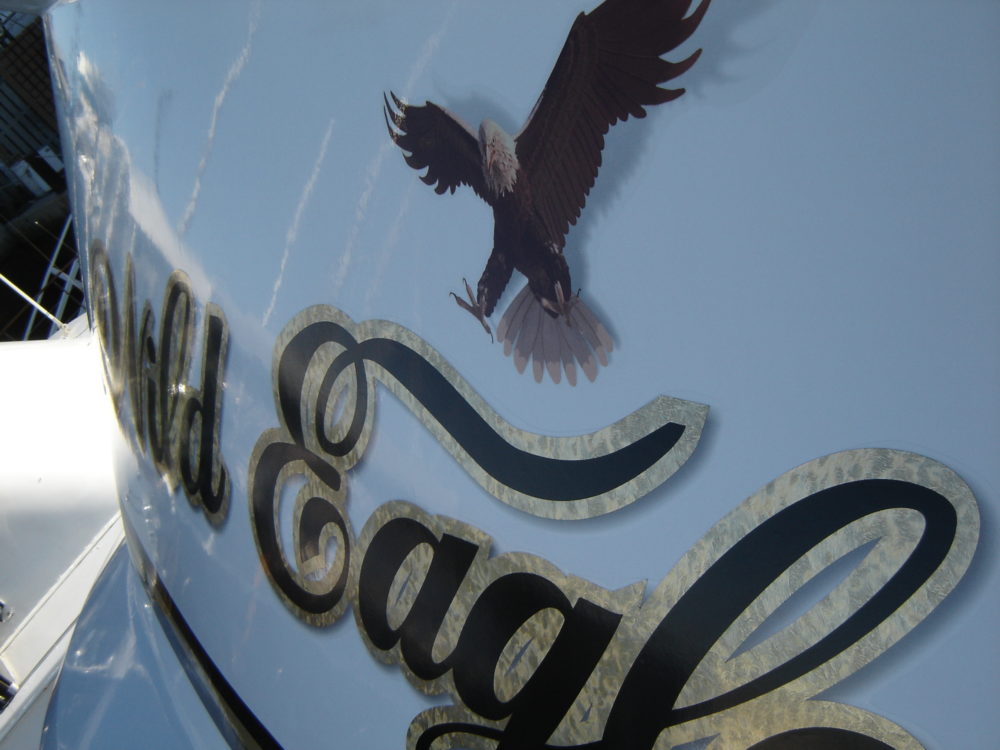 Digital Printed Eagle with Gold Overlay