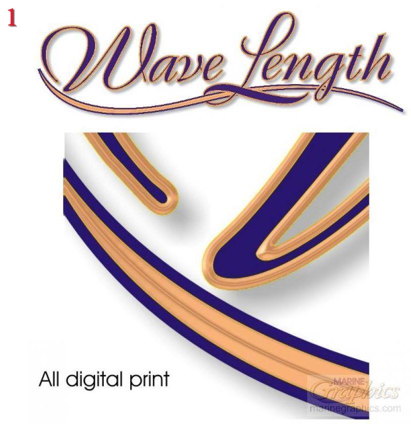 Wavelength boat lettering