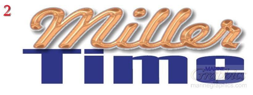 Miller Time boat graphics