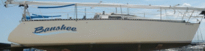 Banshee boat lettering