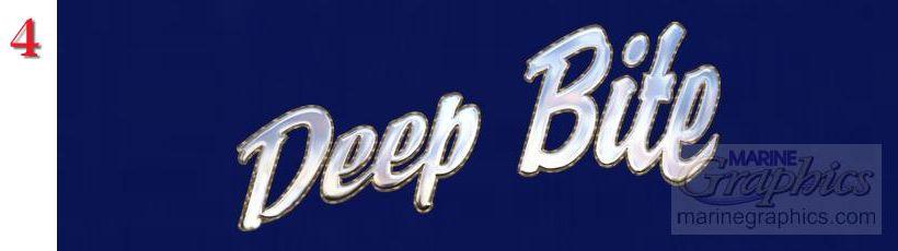 Deep Bite Boat Lettering