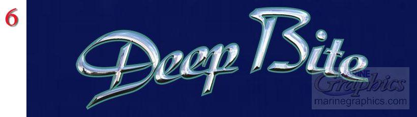 Deep Bite Boat Lettering