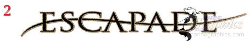 Escapade boat lettering
