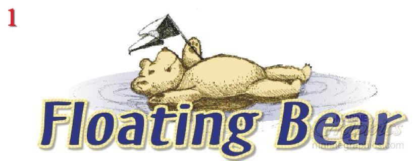 Floating Bear custom boat graphics
