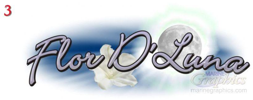custom boat graphic #3 for Flor de Luna
