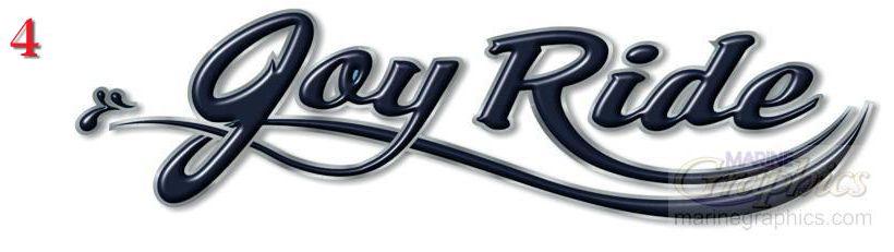 Joy Ride custom boat lettering service. - 4