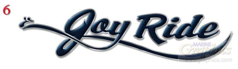 Joy Ride custom boat lettering service. - 6