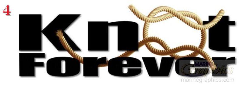 Knot Forever boat lettering