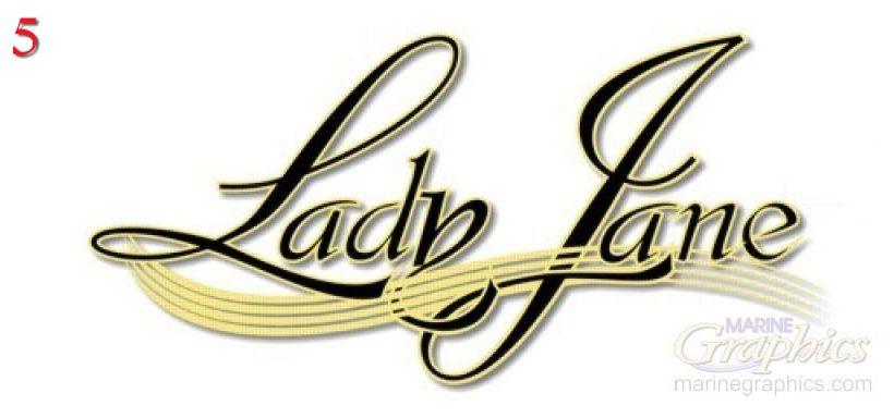 Lady Jane boat lettering art