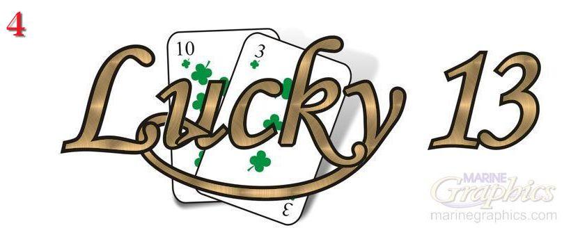 LUCKY 13 boat graphics