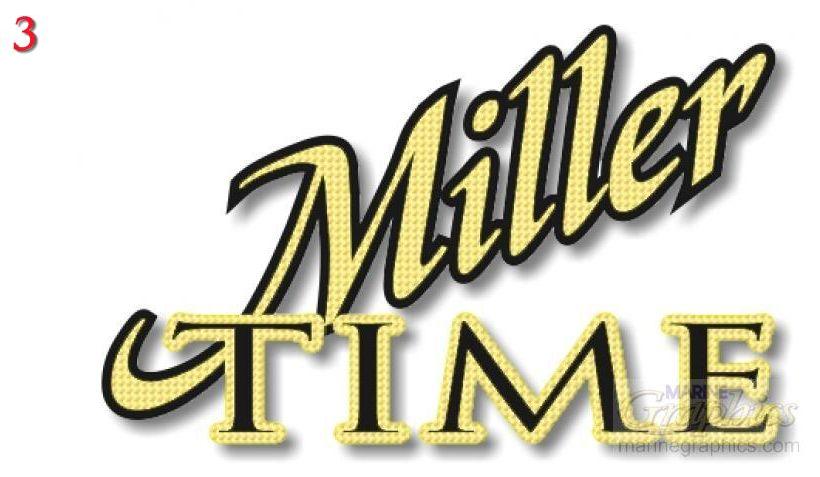 Miller Time boat graphics
