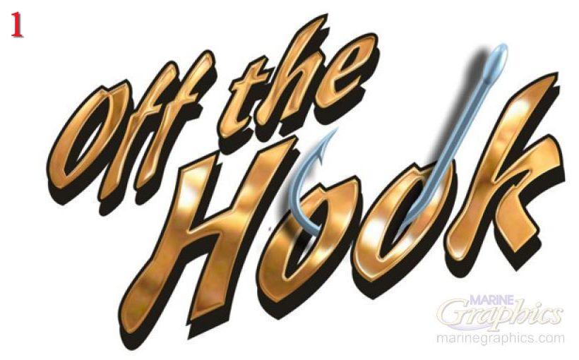 Off the Hook boat name design