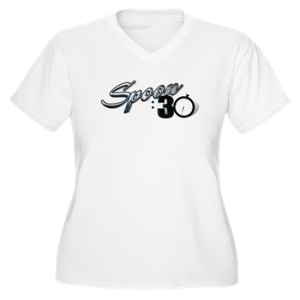 Womens Plus Size Vneck Crew Shirt with boat lettering