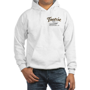 Mens hooded sweatshirt with boatname