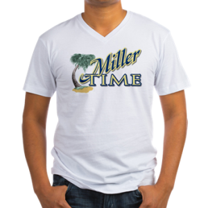 Mens Vneck Crew Shirt with boat name