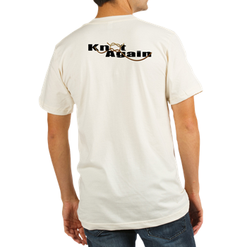 Organic Men's Fitted T-shirt with boat lettering on back