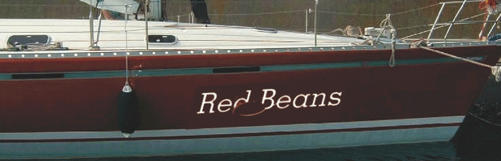 Red Beans Boat Lettering Preview