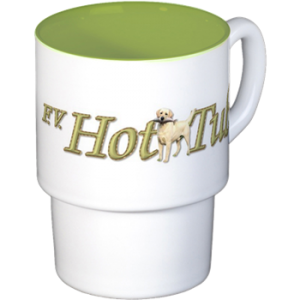 Stackable Coffee Cups printed with boat name