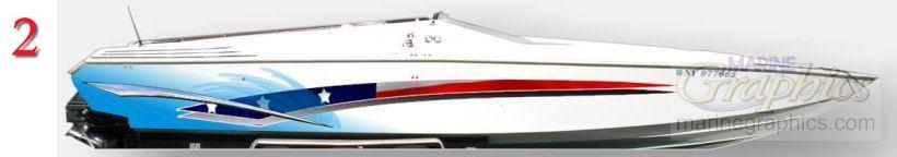 Marine Graphics wraps and striping designs for your boat.