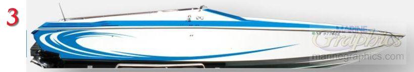 Marine Graphics wraps and striping designs for your boat.