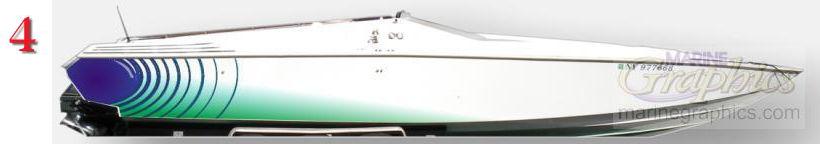 Marine Graphics wraps and striping designs for your boat.