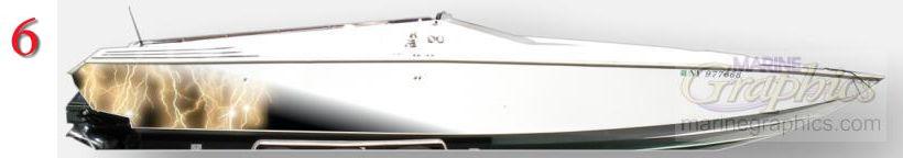 Marine Graphics wraps and striping designs for your boat.