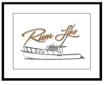 Custom line art drawing