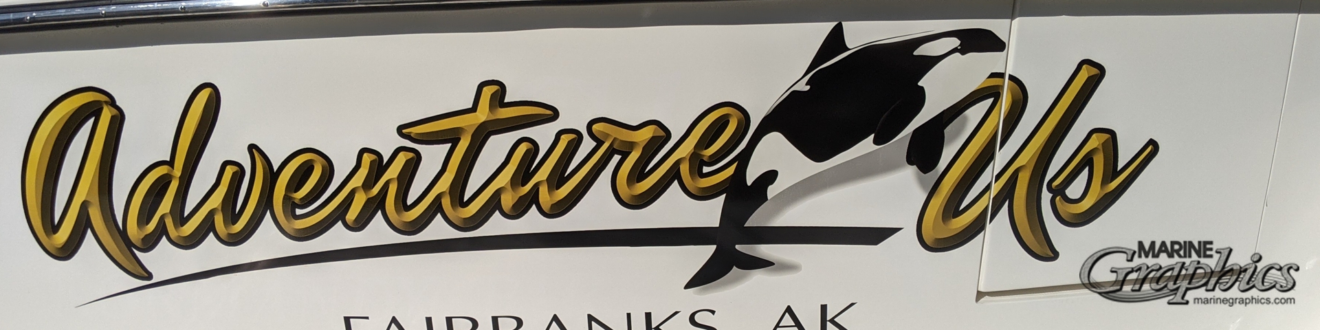 Adventure Us Boat Lettering