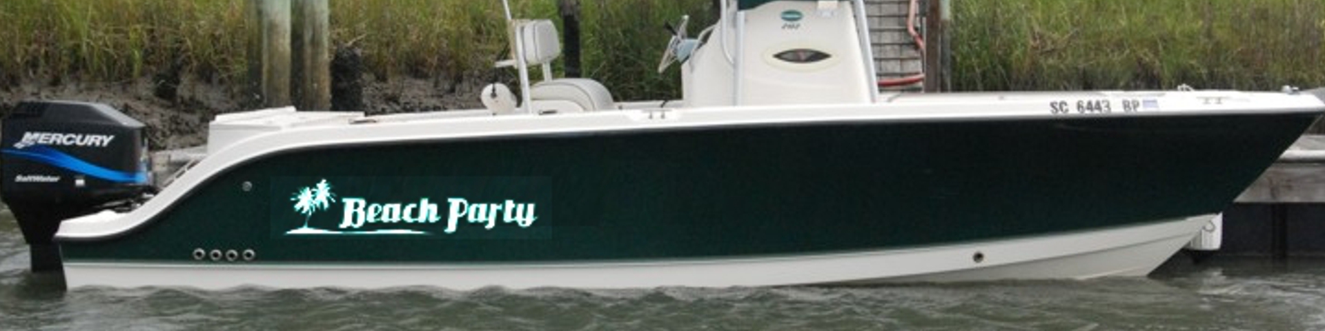 Beach Party boat graphics