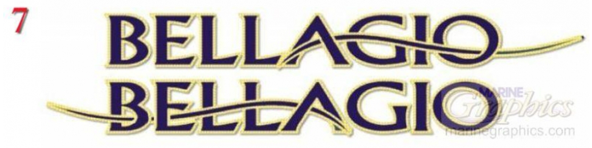 Bellagio boat lettering
