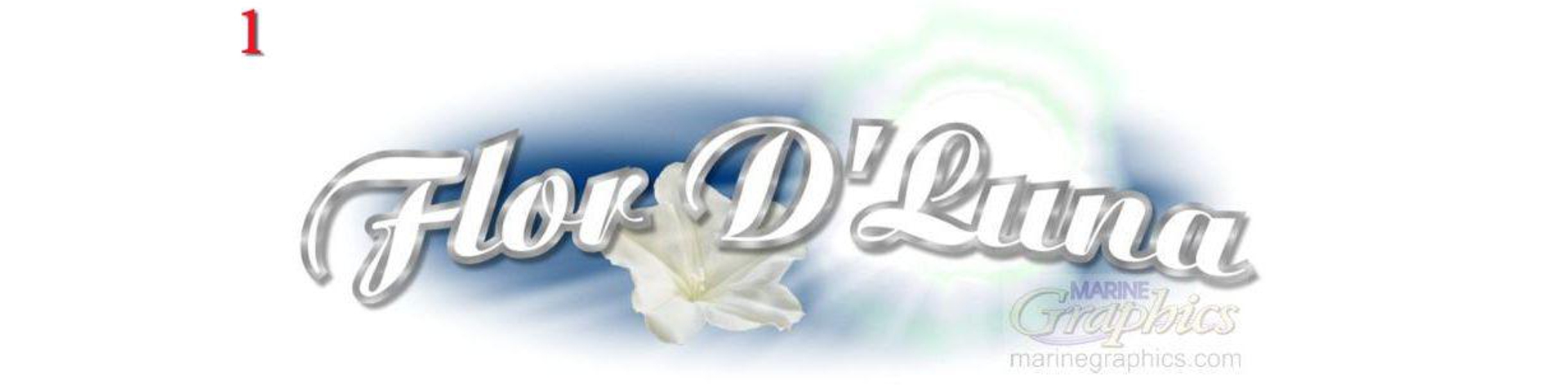 Flor De Luna custom boat graphic