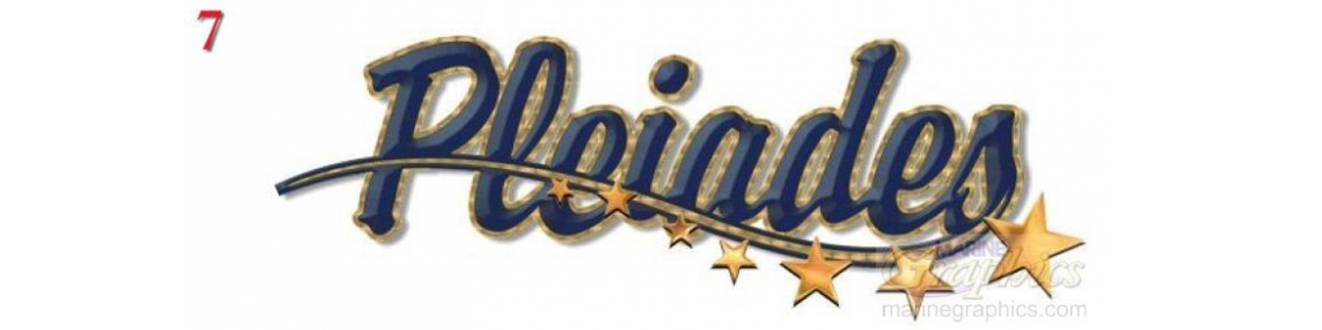 Pleiades – boat lettering
