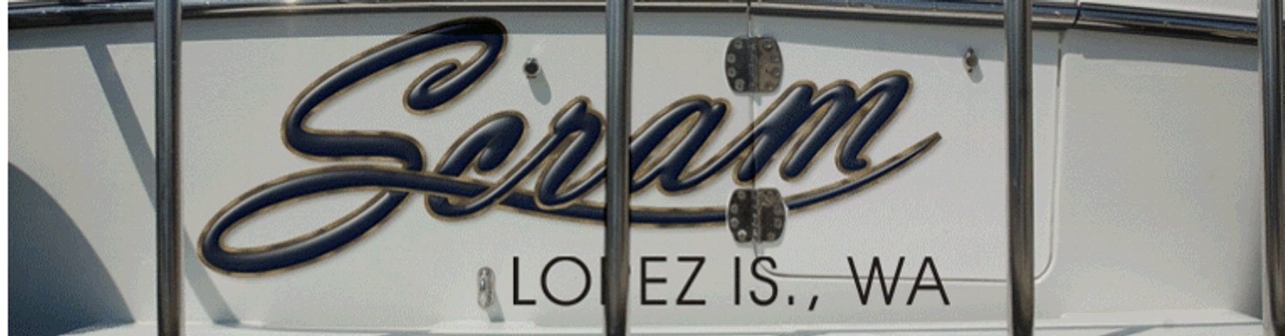 Custom boat lettering viewed on your hull