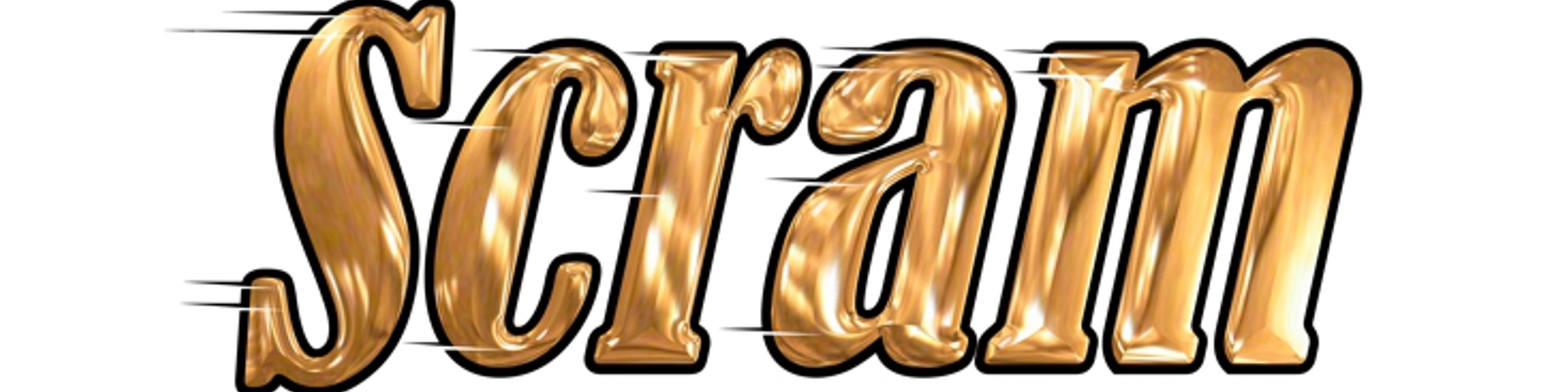 Scram boat lettering