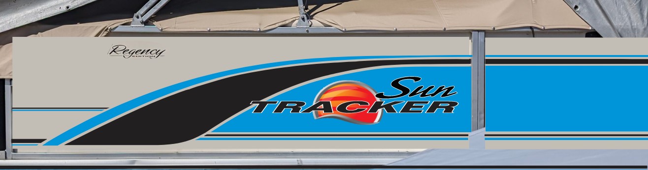 Sun Tracker Pontoon Graphics - Boat Lettering